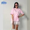Fashionable and High-end Letter Printed T-shirt 100% Cotton T-shirt Commute Women's Clothing Summer Fashion Casual Crewneck Top