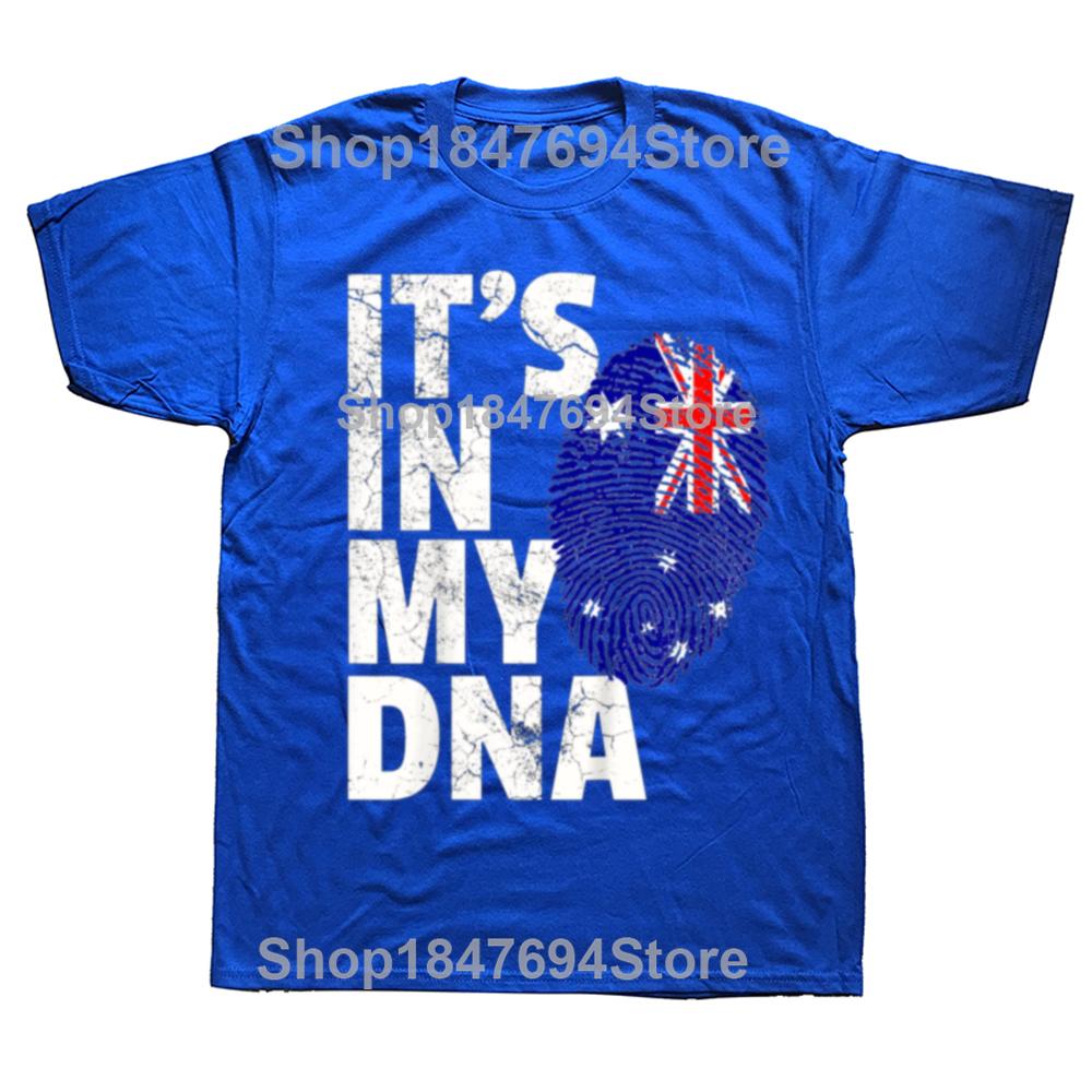 IT'S IN MY DNA Australia Australian Flag T Shirts Summer Style Graphic Cotton Streetwear Short Sleeve Birthday Gifts T-shirt Men