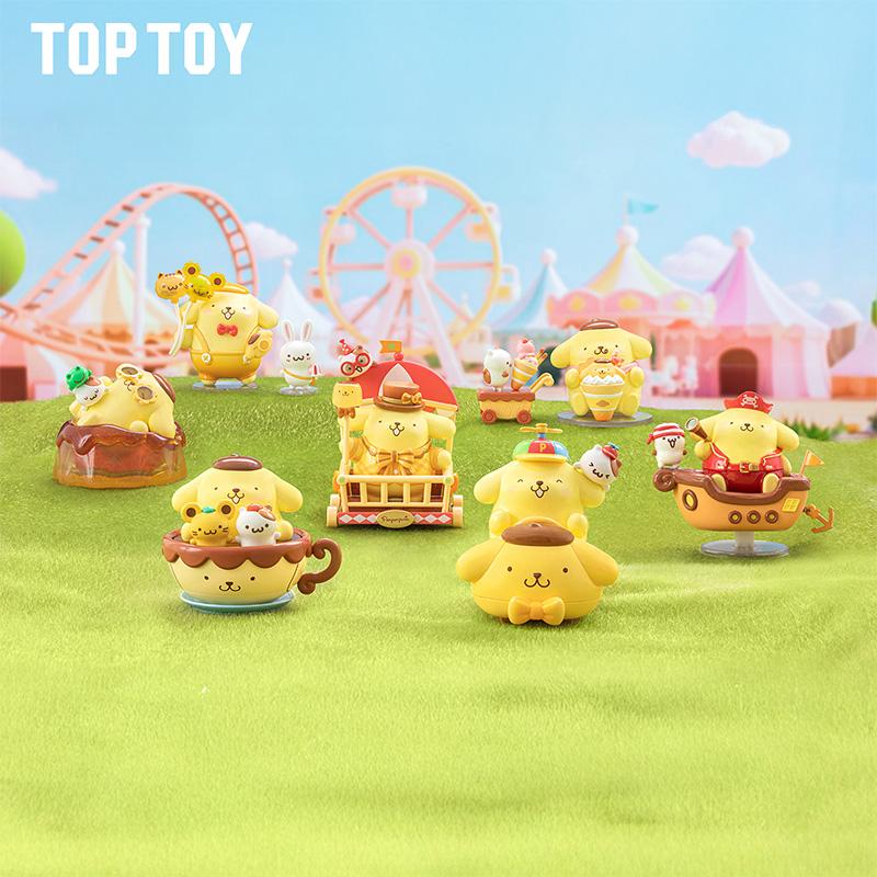 Toptoy Sanrio Pompompurin Amusement Park Series Blind Box - Cute Pudding Dog Desktop Ornament Trendy Collectible Birthday Gift