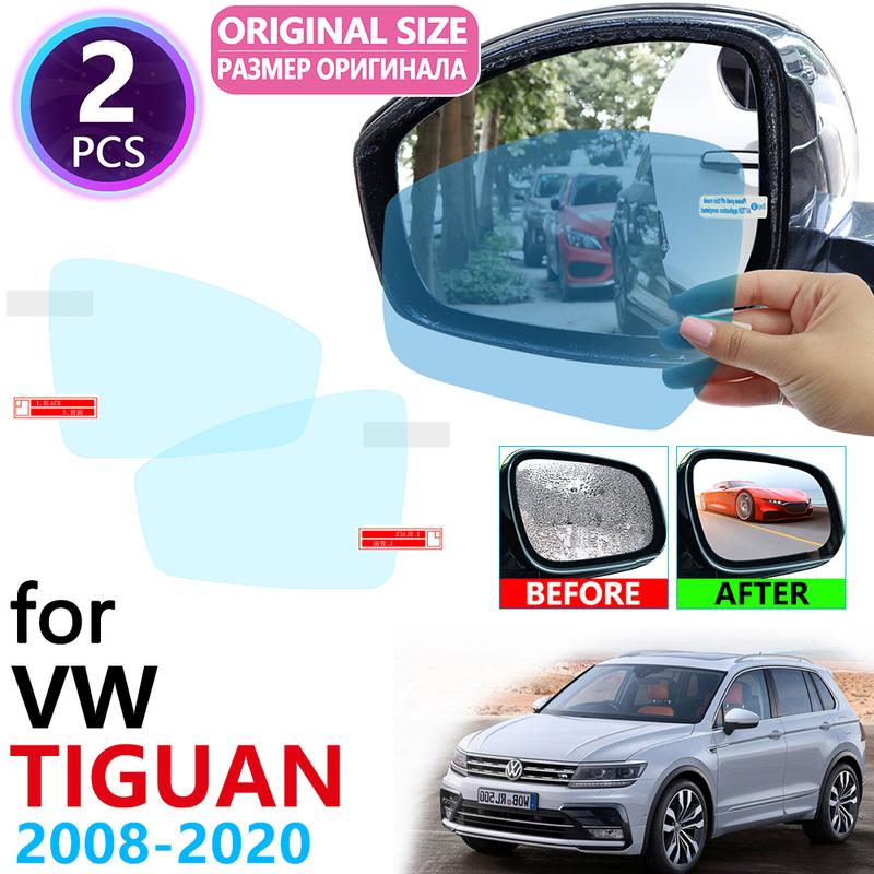 Para Volkswagen VW Tiguan MK1 MK2 2008~ Espejo retrovisor de cobertura completa, película antivaho a prueba de lluvia, accesorios 2010 2015