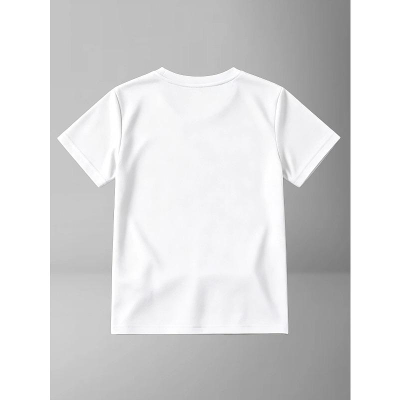 Europäische Größen Kinder Sommer Kurzarm T-Shirt, Cartoon Print Oberteil für Jungen, Mit Süßem Design, Geeignet für Ausflüge und den Alltag