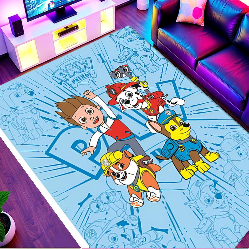 PAW Patrol Print Rug, Washable Floor Carpet, For Entryway Dorm Laundry Room Office Study, Home Decor Birthday Christmas Gift