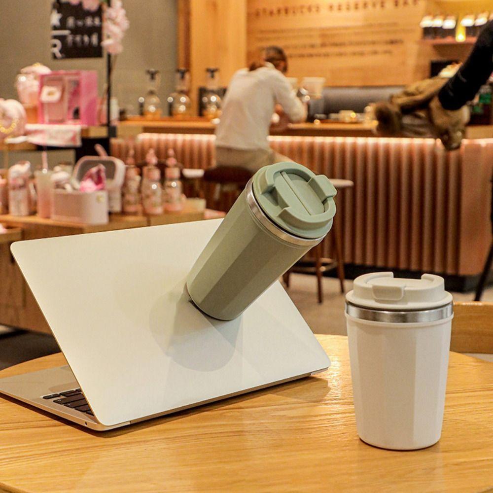 Anti-fall Coffee Tumbler With Suction Thermos Cup Car Water Cup Travel Mug  Office
