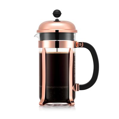 BODUM Coffee Maker Coffee Press CHAMBORD French Press Coffee Maker 1000ml Copper Stainless Steel Filter Glass Beaker Immersion Type Coffee [Genuine