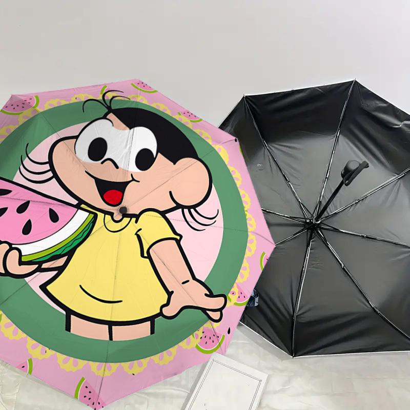 1PC Watermelon Circle Umbrella-8-Rib Reinforced, Automatic Open, Lightweight & Durable, Cute Fashion Accessory for Outdoor-W9287