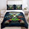 Cartoon Monster Truck All Season Duvet Cover Comforter Bedding Sets Soft Quilt Cover and Pillowcases SingleDoubleQueenKing