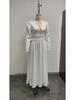 2025 Spring/Summer European & American Celebrity Style White Slim French Long Dress for Women