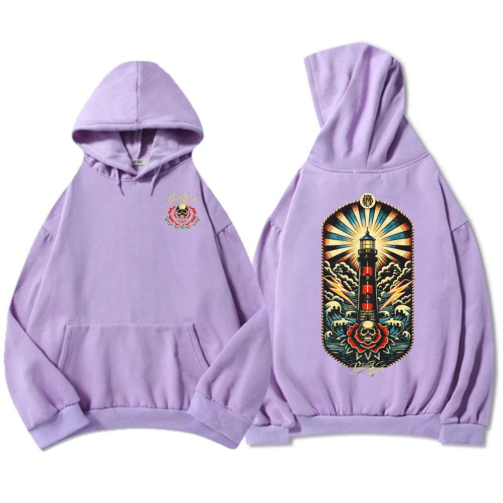 Skeleton Lighthouse Pullover Hoodie Parkway Drive Rock Band Fashion Sweatshirts Long Sleeve Winter Fleece Men Clothing