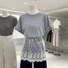 Embroidery Flower Safety Skirt Petticoat Transparent Mesh Underskirt Slips Dress  Summer Spring