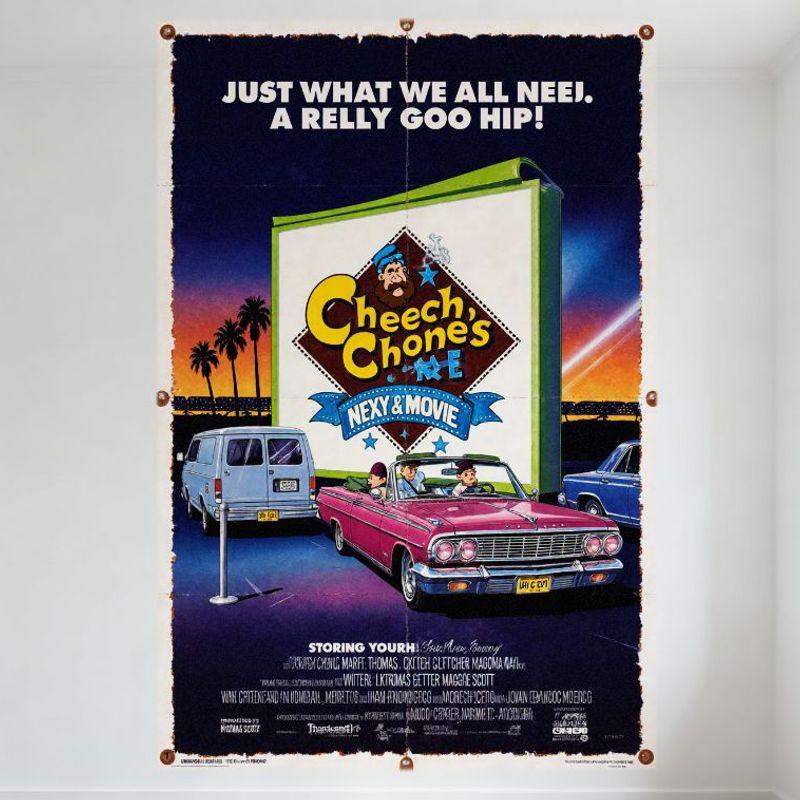 

Cheech & Chong s Next Movie Retro 1980s Comedy Metal Tin Sign Vintage Movie Poster Plaque for Home Bar Man Cave Wall Decor 20x30cm（7.8x11.8inch）