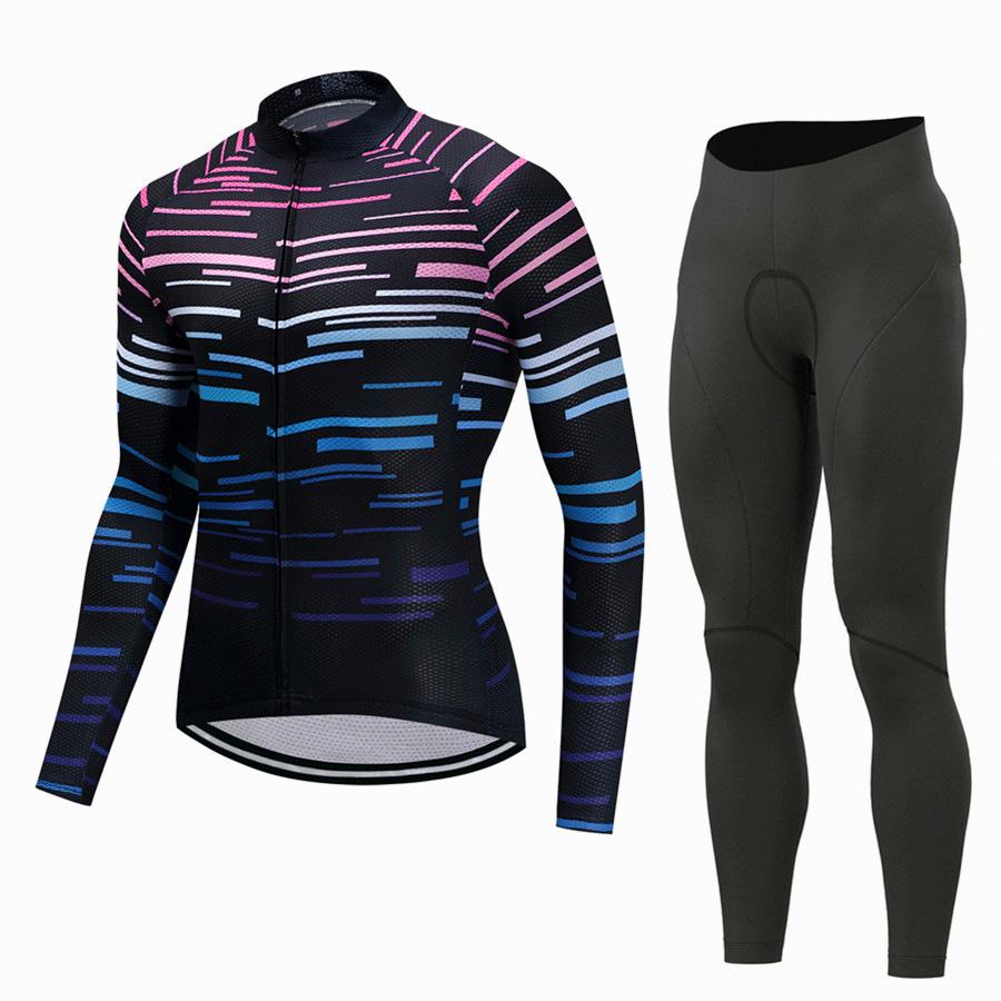 Outdoor Cycling Suit Spring and Autumn Long-sleeved Suit Men's Mountain Bike Road Bike Equipment Cycling Suit