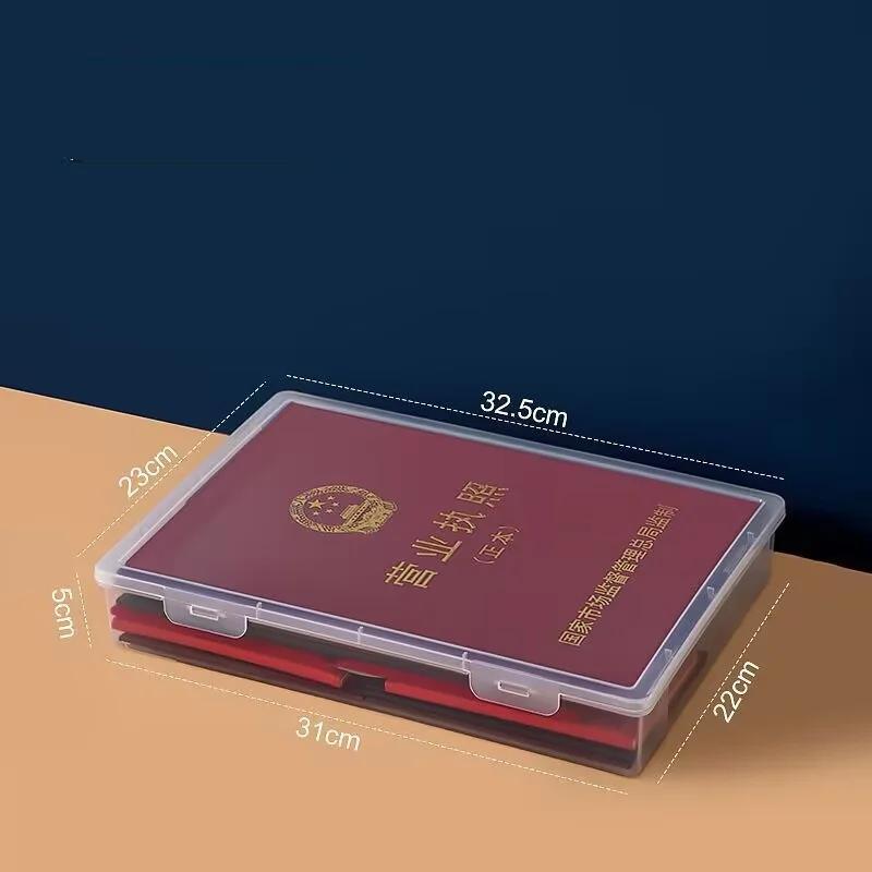 

1 шт. Прозрачный контейнер для хранения Пластиковая пыленепроницаемая коробка Канцелярские товары Ювелирные изделия Портативный Большая вместимость A4 A5 Органайзер для файлов Принадлежности