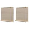 Natural Bamboo Roller Blinds 2 Pcs 120x160 Cm