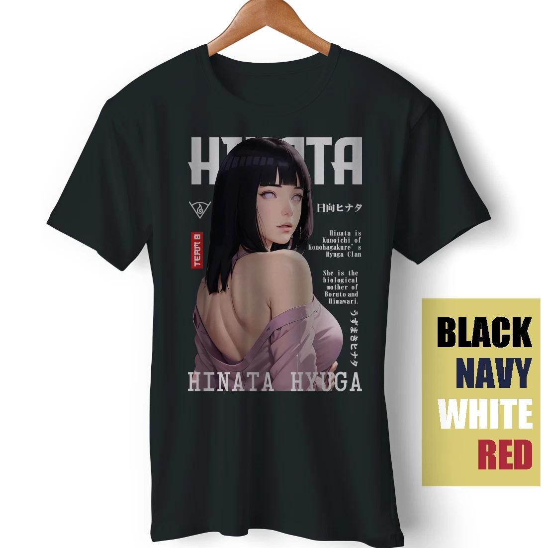 Hinata Hyuga Naruto Anime Manga Waifu Otaku Funny Gift T-Shirt L
