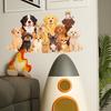 Creative Cartoon Cute Animal Puppy Combination Bedroom Living Room Window Display Home Decoration Wall Stickers