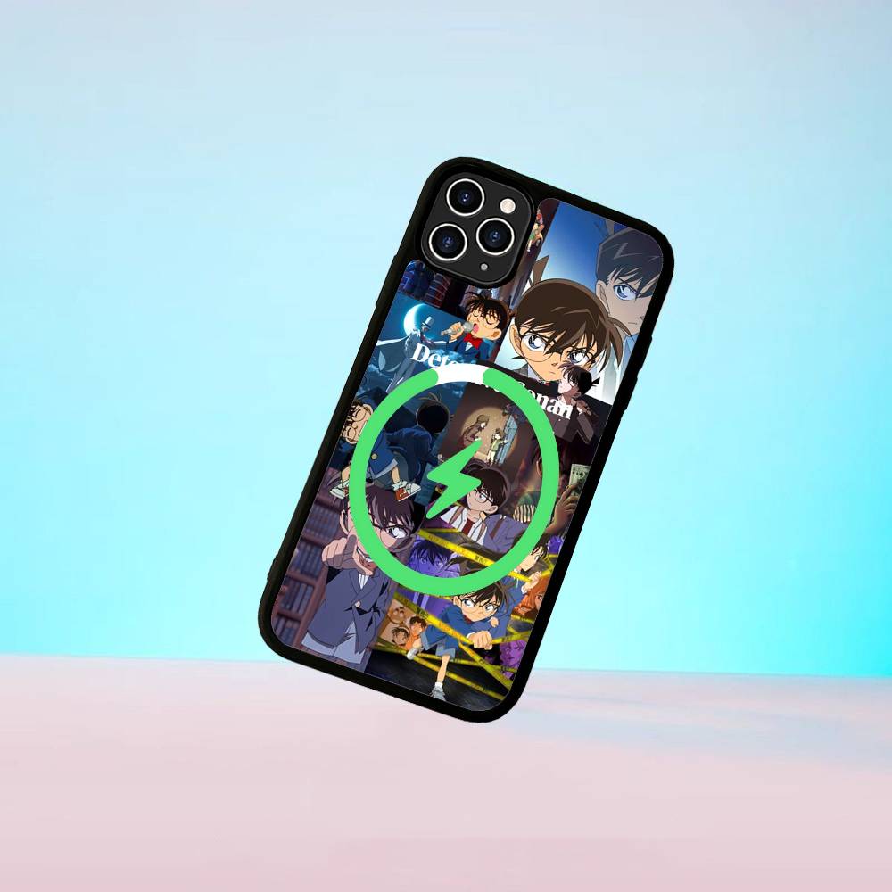 Japan D-Detective Conan Magnetic Case For IPhone 17 16 14 13 12 11 15 Pro Max Plus Wireless Charge Phone Cover