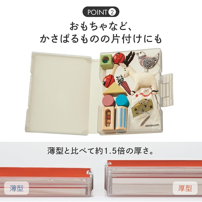 LIHIT LAB Mutual File Case A4 Thick Type Ivory A2039-16