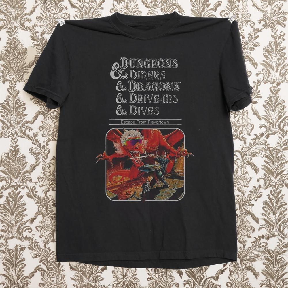 Dungeons Diners Dragons amp Driveins Funny Black Cotton Tshirt Size S5XL Unisex T-Shirt XXXXL