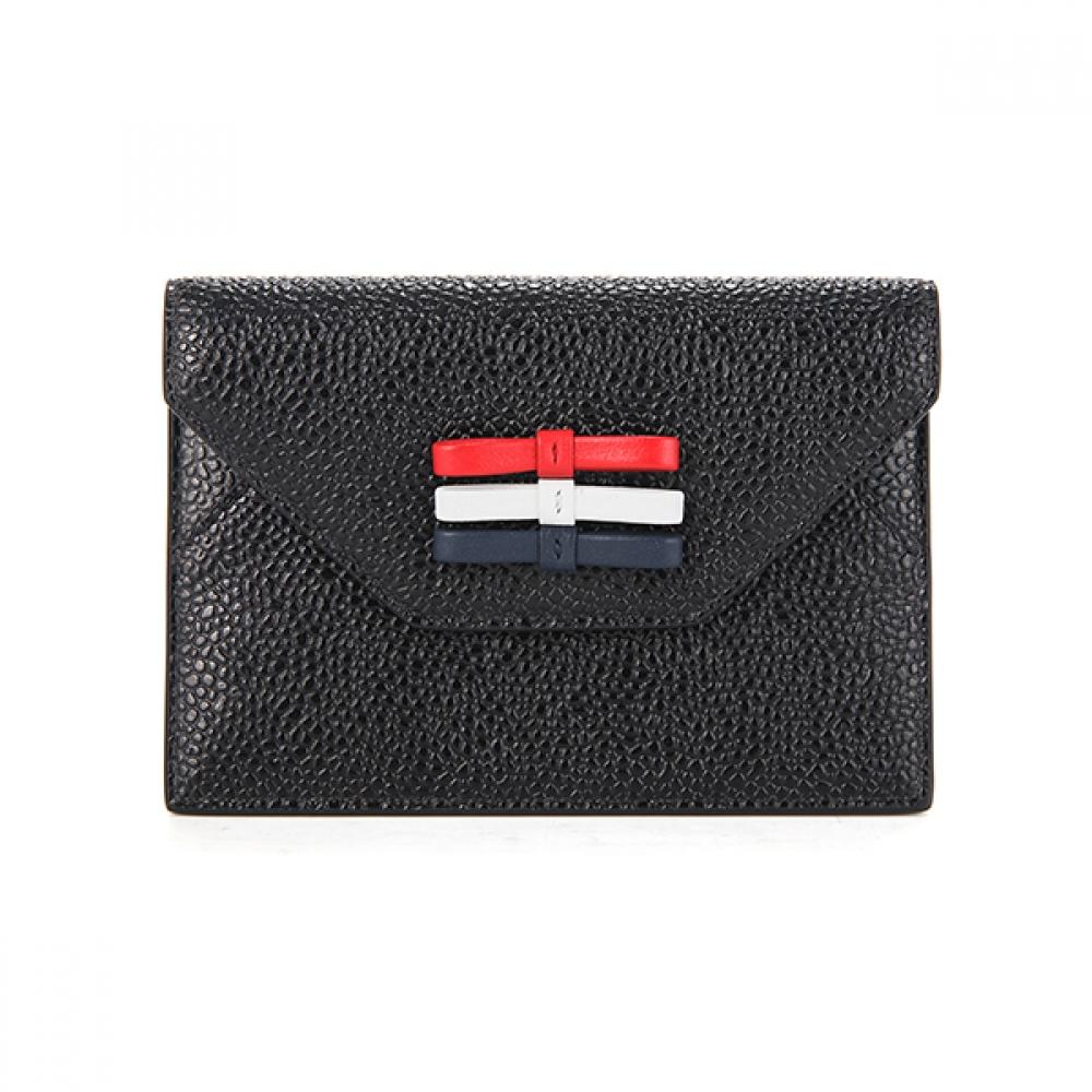 Tom Brown Faw105a 00198 001 Three Bow Pebble Grain Three Line Tab Envelope Card Holder