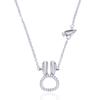 Lindon 925 Sterling Silver Classic Women Necklace Pendant Zircon Fashion Gift