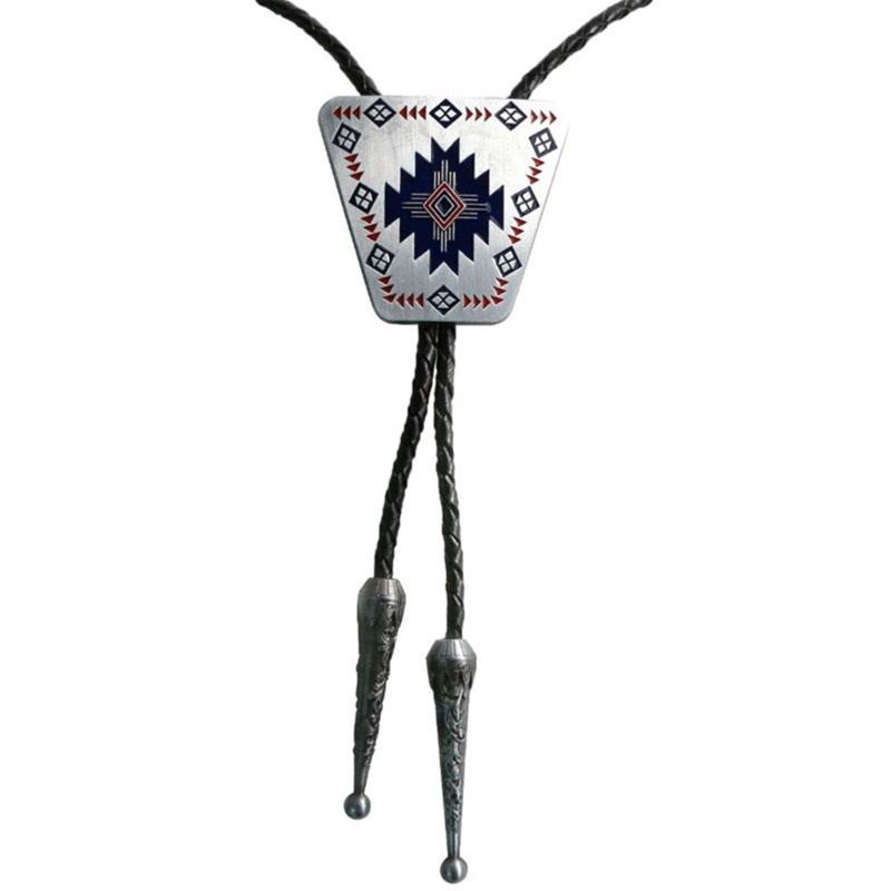 Western Cowboy Bolo Tie Totem Necktie  Lariat Necklace Costume Accessory Bolo Tie Western