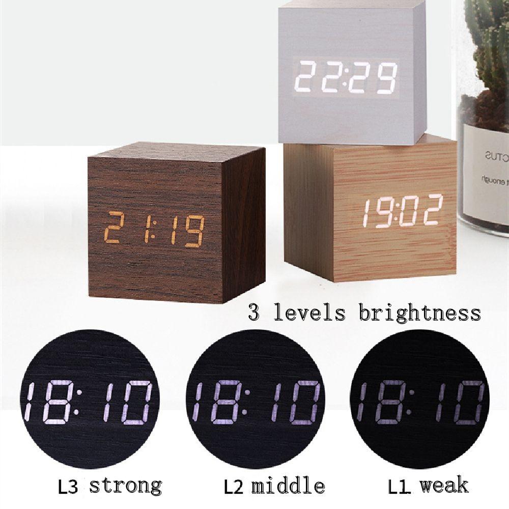 Third Level Brightness Desk Clock Square Digital Clock High Quality Desktop Table Decor