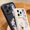For iPhone 16 Pro Max 15 Pro 14 Plus 13 12 11 XS 8 7 Case Colorful Floral Print Lens Protection Shockproof Matte TPU Soft Phone Cover