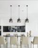 Nordic Postmodern Minimalist Glass Chandelier - Grey Designer Light for Restaurant, Bar, or Bedroom