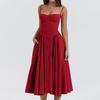 New Arrival Autumn Spaghetti Strap Multi-color Sexy Mid-length Skirt
