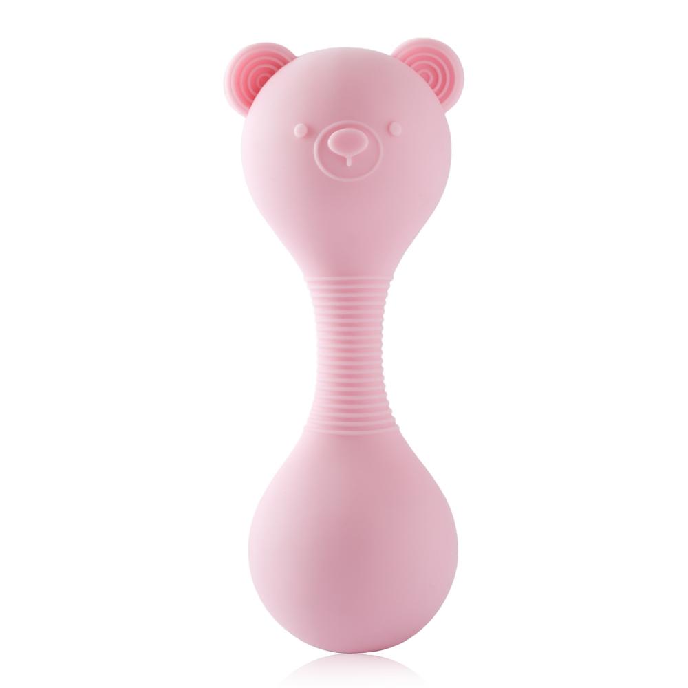 Rattles For Baby Silicone Maracas Toys Cartoon Bear Sand Hammer Baby Toys 0-12 Months Rattle Silicone Teether Toys For Baby Gift