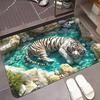 1pc Fantasy Water Tower Bathroom Mat Suitable for Bedroom and Living Room Entrance - Mystical Cave Design
