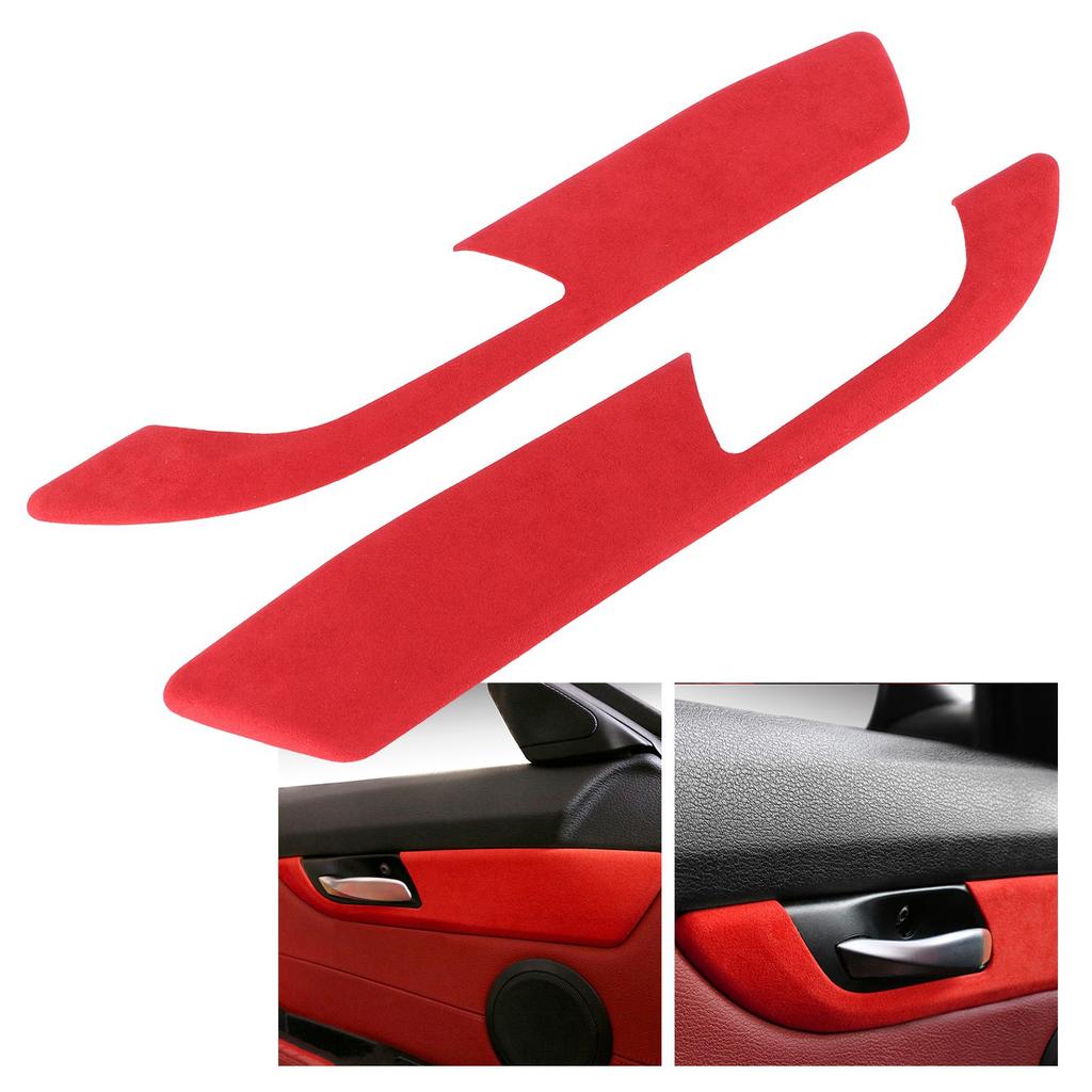 2pcs Suede Interior Door Handle Panel Cover Frame 2mm Thick Fit for  4 E89 2009‑2016