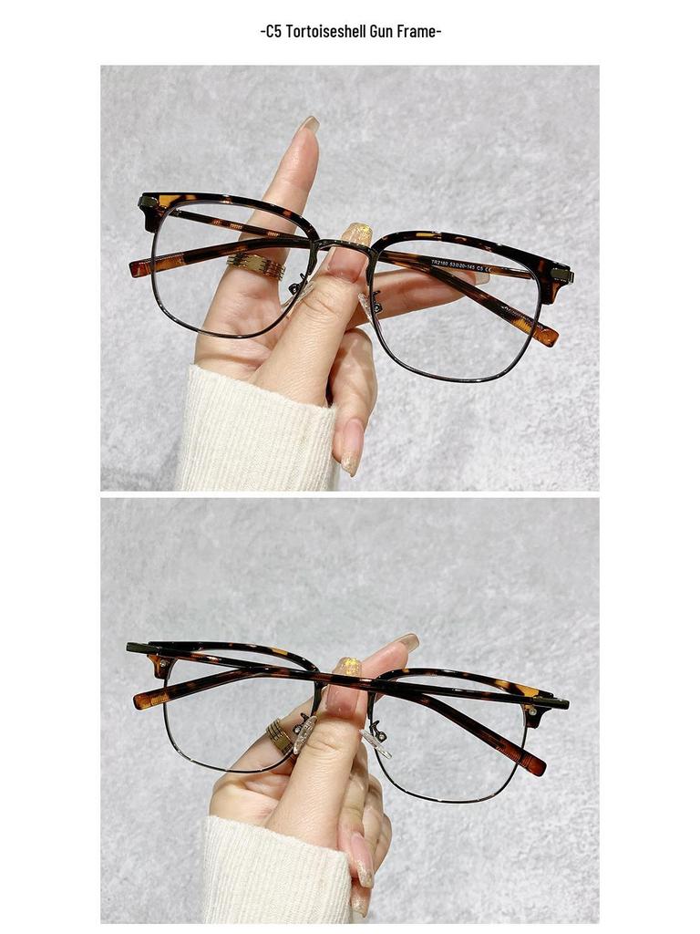 2180 Retro TR Eyebrow Danyang Metal Glasses Frame Unisex Students Trendy Prescription Eyewear