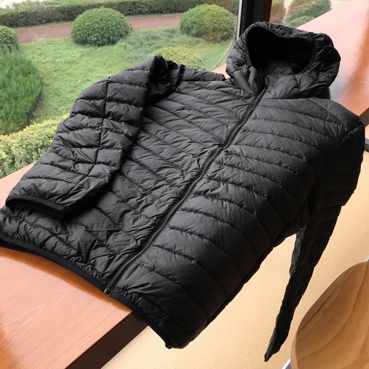 Men's Korean Style Hooded Lightweight Down Jacket - 90% Down, Casual Plus Size Outerwear