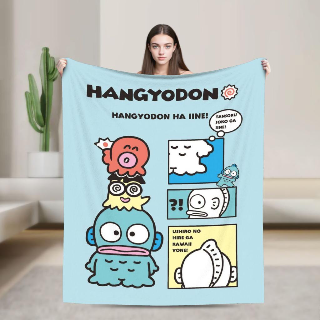 Hangyodon Hang in There Blanket Cover Fleece  Super Warm Throw Blanket for Bedding Couch Bed Rug