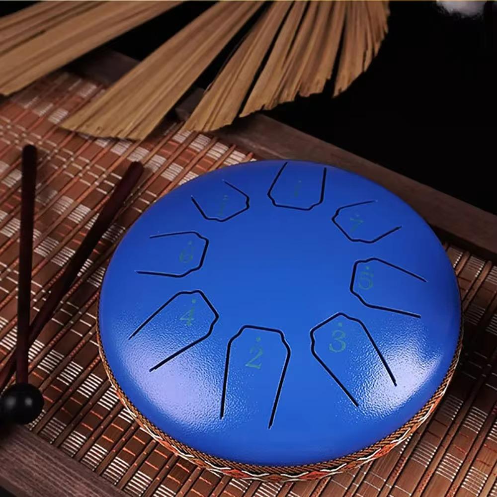 6 Inch 8 Note Drum Musical Percussion Instruments Portable Meditation Sound Therapy Accessories Lotus Drums
