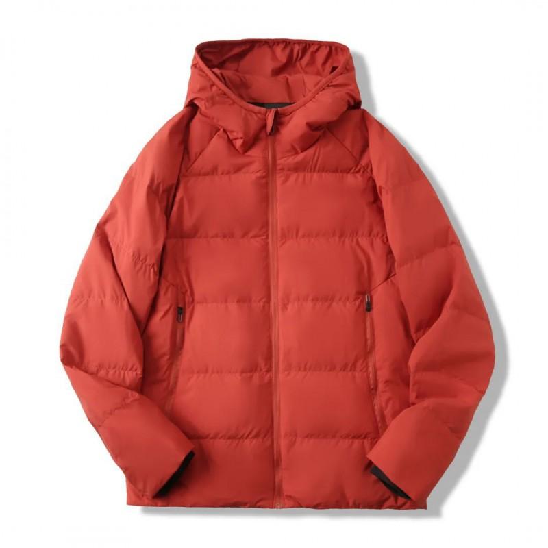 Mens Lightweight Down Jacket 90% White Duck Graphene Heating Windproof Winter Hooded Coat Outdoor Skiing