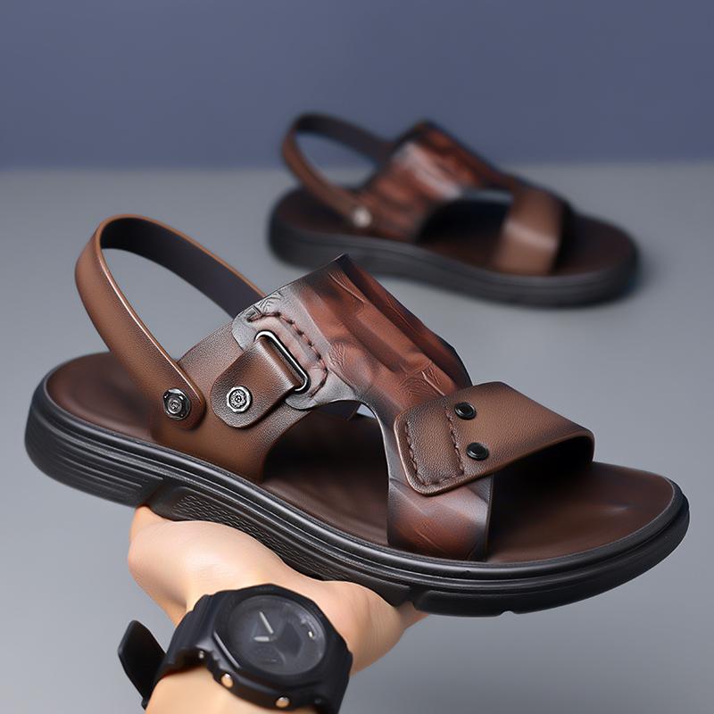 

Мужские летние сандалии для активного отдыха, нескользящие альпинистские походные туфли, модные мужские пляжные тапочки, повседневная спортивная обувь 10