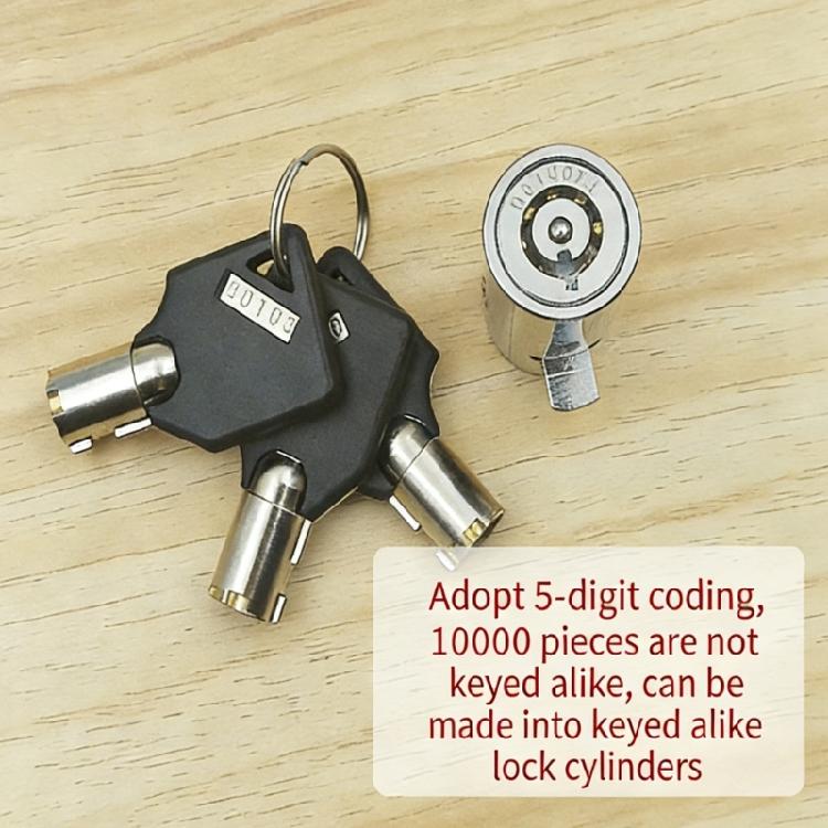 Universal Vending Machines Lock Cores Industrial Equipment Lock Cores Replacement Zinc Alloy Tubular Key Lock Enduring