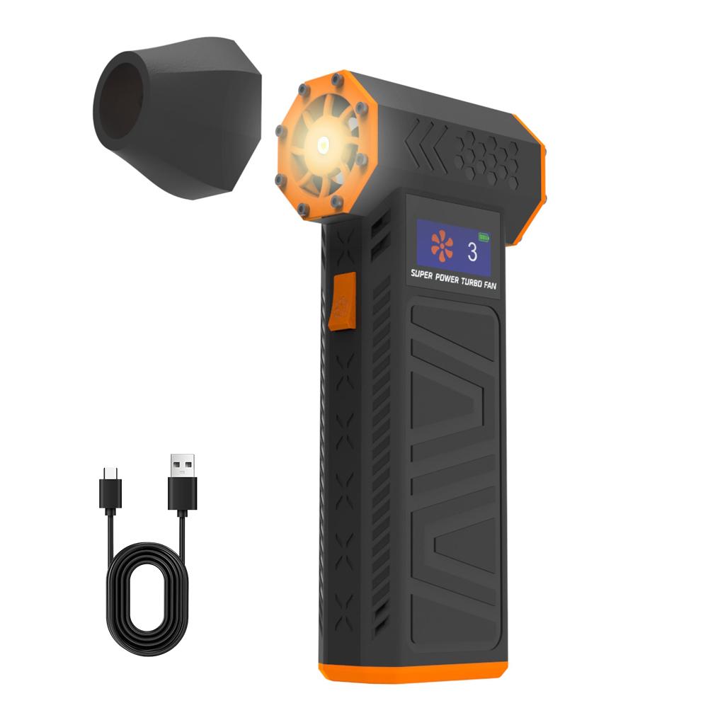 4 Gear LED display 100000RPM Mini Turbo Jet Fan Brushless Electric Air Duster Violent Blower Chargeable with Light Car Cleanin