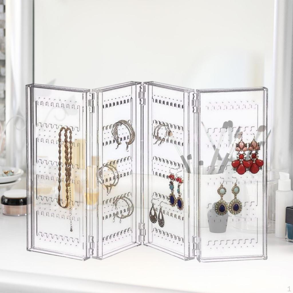 Foldable Jewelry Organizer Display Rack Decorative Holder for