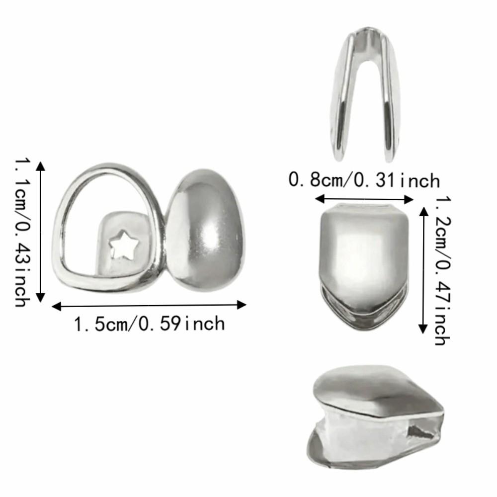 Geometric Hollow Out Teeth Grillz Unique Temporary Teeth Grills Open Face Tooth Caps  Halloween