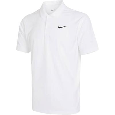 Small Logo Solid Color Short Sleeve Polo Shirt Men Tops White DH0858-100