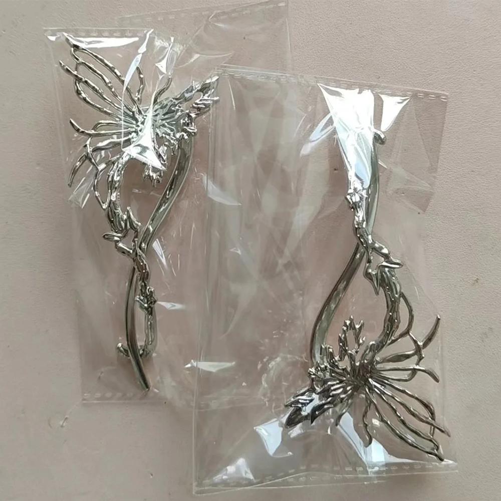 Large Size Butterfly Alloy Hairpin Back of Head Plate Word Clip Hair Accessory  for Women