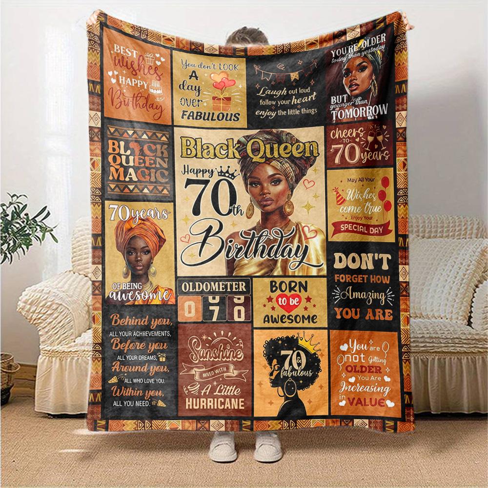 Black Queen Magic Celebration Cozy Blanket Comfortable ure Throw For Sofa Couch Office Bed Picnics Ideal for All Seasons Modern Perfect Gift Y36