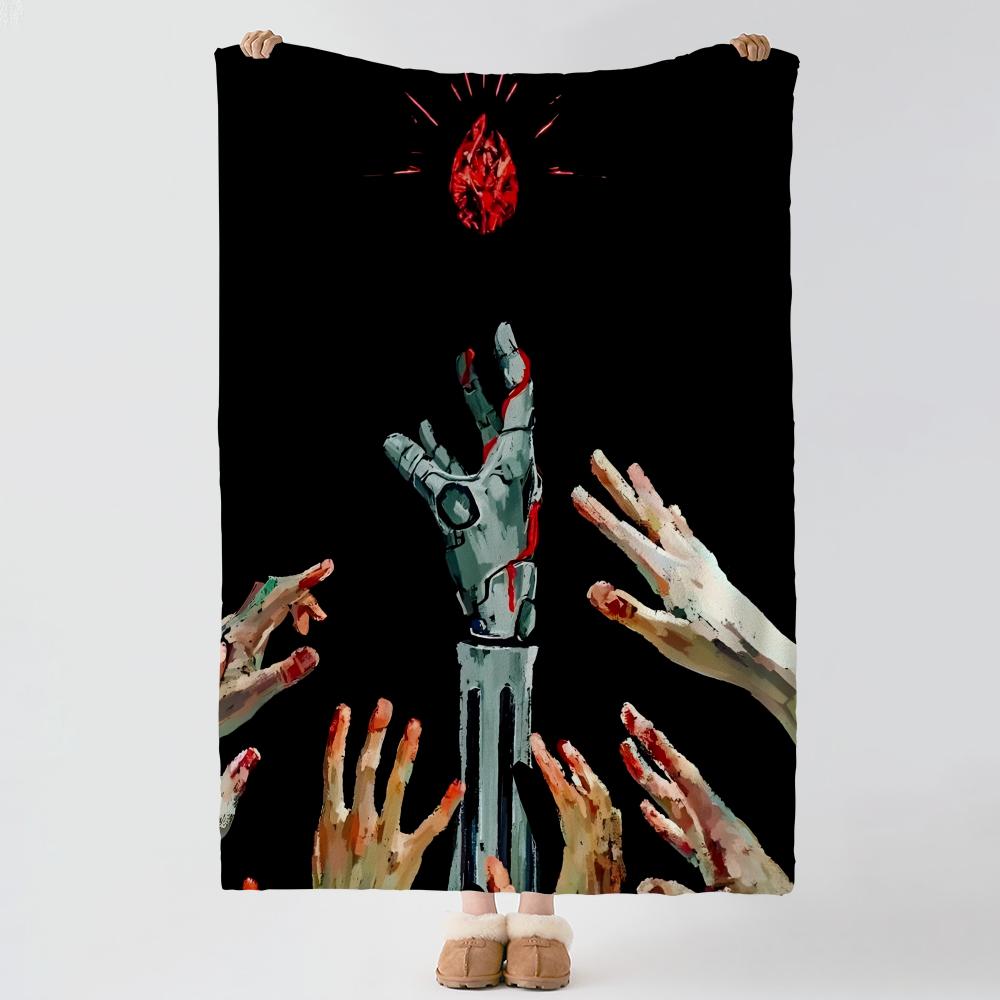 Anime Fullmetal Alchemist Throw Soft Warm Flannel Blanket, Multi-use Throw for Bed Sofa Office, Air Conditioning Nap Blanket 75x90cm