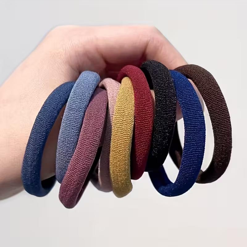 Vintage Bohemian Seamless Hair Ties High Elastic Ponytail Holders Soft Stretch Hair Bands for Women Girls