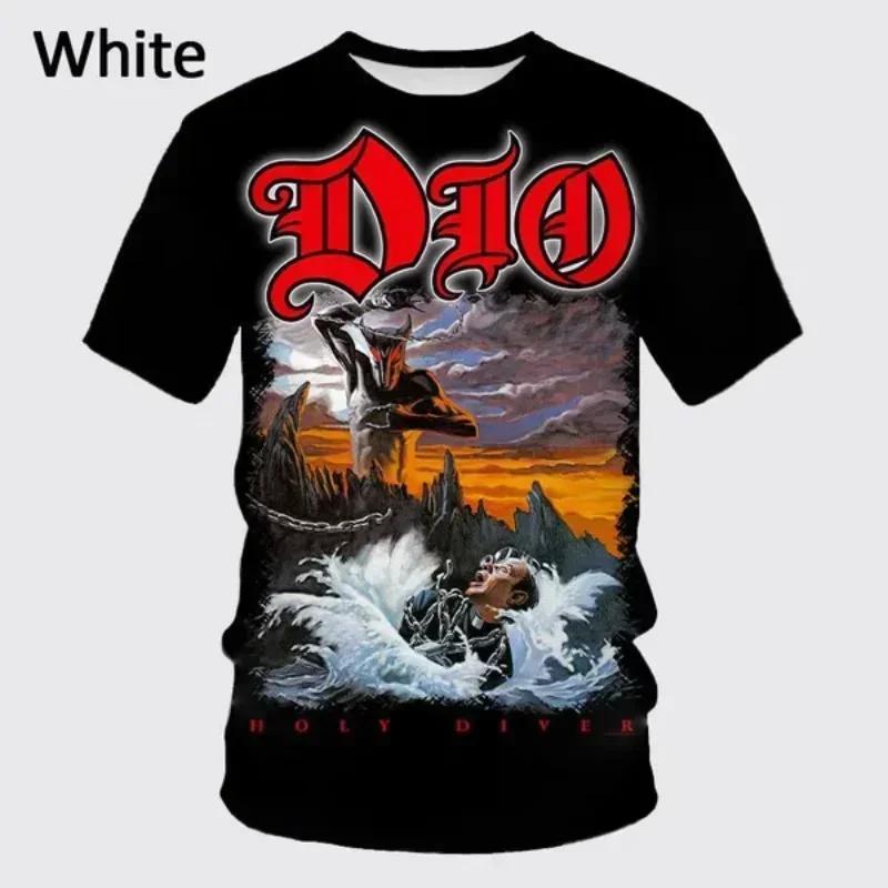 ETST41 Hip Hop Street Unisex Oversized T-shirt Nieuw Metal Rock Dio Band 3D Print T-shirt Mode Herenkleding Harajuku Korte Mouw Tops 2XL