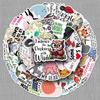 50 Dierenuitspraken Graffiti Stickers: Creatieve, Humoristische Engelse Decoratie voor Laptops, Boeken en Schrijfwaren