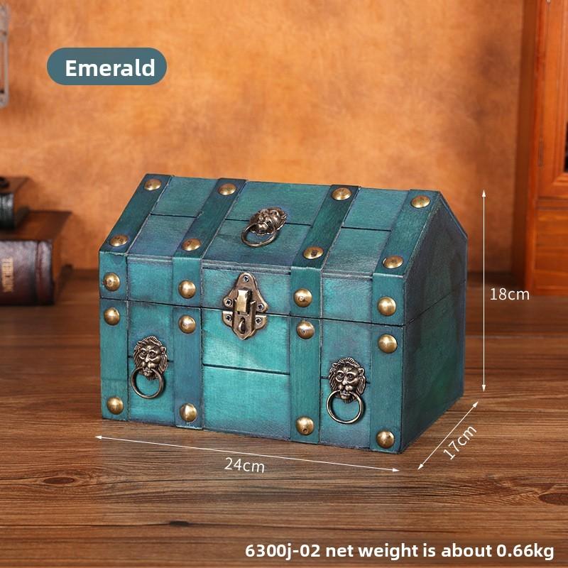 Houten Huisvormige Opbergdoos Met Slot Voor Sieraden En Accessoires